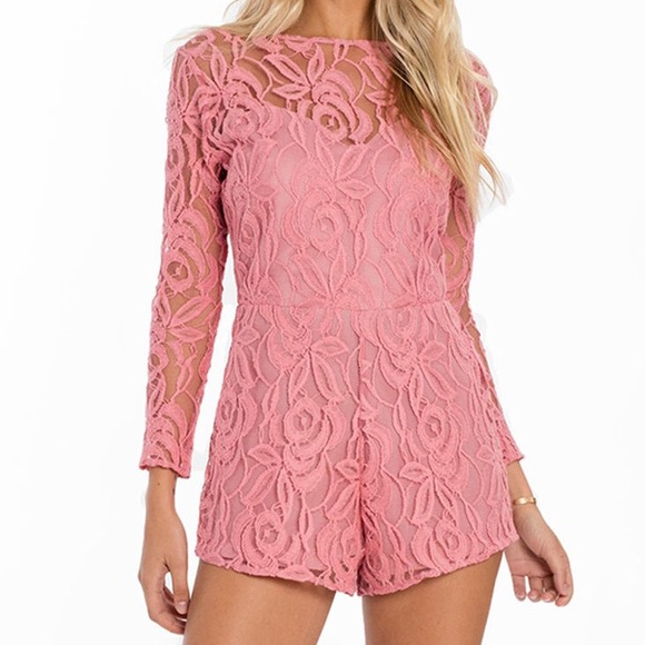 Zoey Reva pink lace romper - Picture 5 of 5